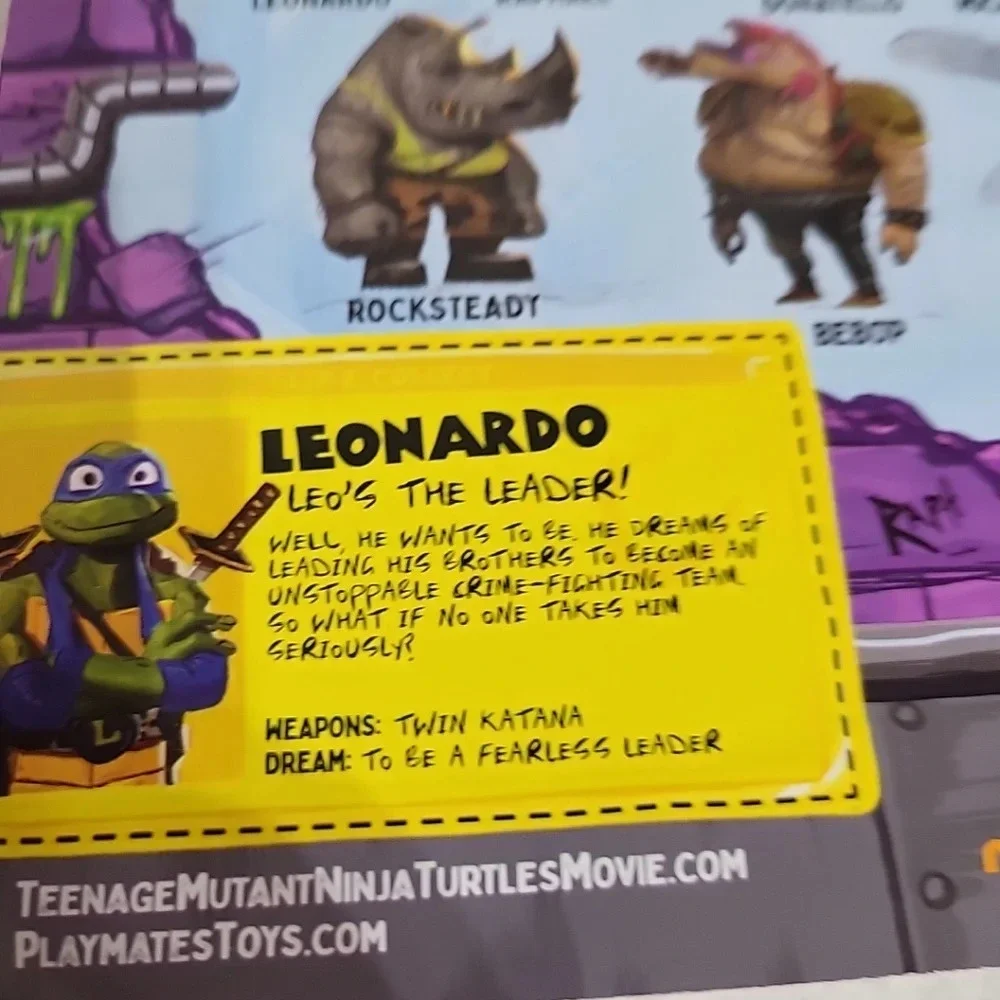 2023‎ TMNT Teenage Mutant Ninja Turtles Playmates Leonardo Mutant Mayhem Figure